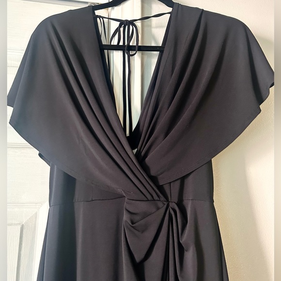 Cushnie for Target Size 2 black high low flutter sleeve tie-back mini dress. NWT - Picture 2 of 10